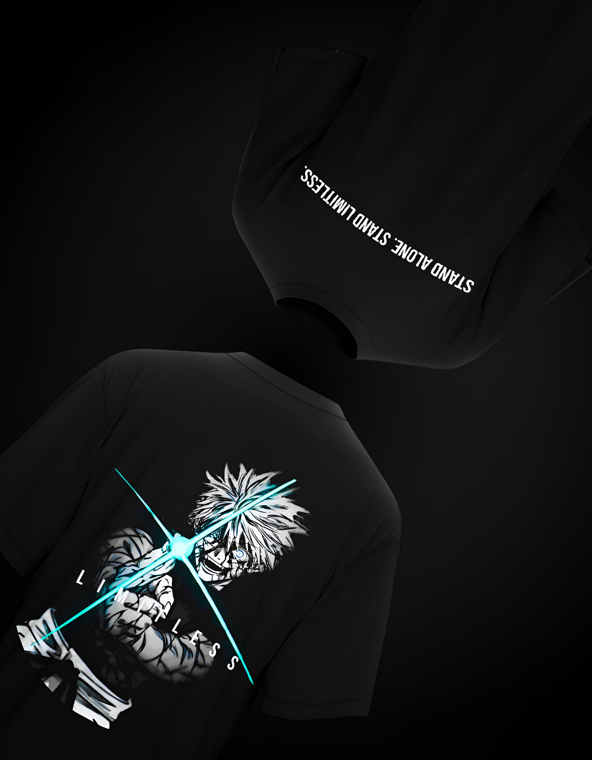 Limitless Gojo Inspired Oversized T-Shirt – Stand Alone Streetwear Tee